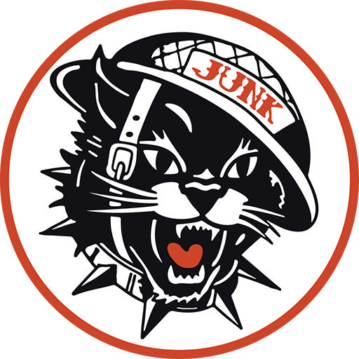 Black Cat Junk Removal Logo