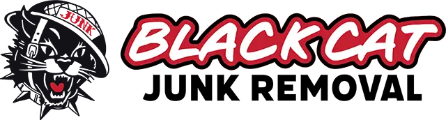 Black Cat Junk Removal Logo